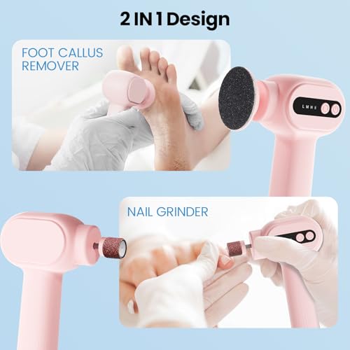 Mosthink Pearl White 2-in-1 Electric Callus Remover & Pedicure Tool Gift