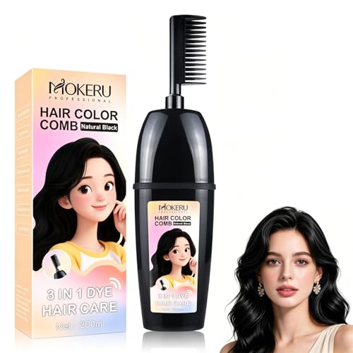 3-in-1 Herbal Hair Coloring Comb - Ammonia-Free Gray Coverage