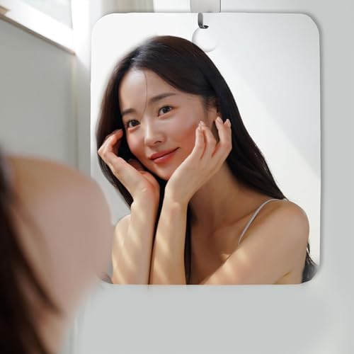 Fogless Shower Mirror 10x8 Anti-Fog Shaving Mirror with Hooks