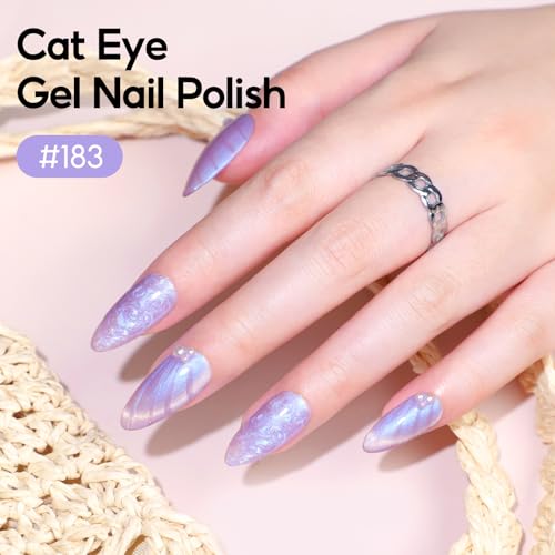 PEACECOLOR Cat Eye Gel Nail Polish Set - 6 Colors Magnetic