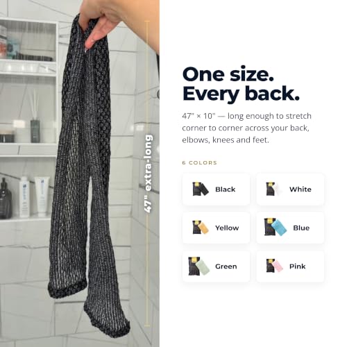 Sima Exfoliating Washcloth with Hexagon Fibers - Dual-Sided Body Scrub Towel