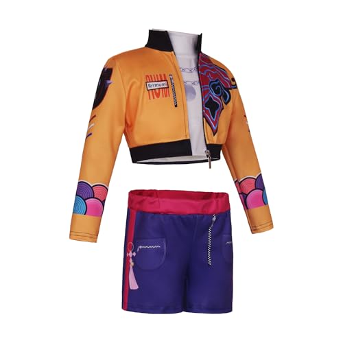 Demon Girls Cosplay Halloween Costume Top and Pants Set 3–14 Yrs