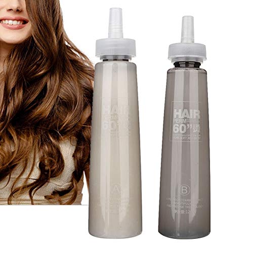 Hair Perm Liquid, Long Lasting 2Pcs 120ml Beautiful Perm Water Neutral Waves Hair Perm Water for Hair Salon Home Perm Kits Hair Water