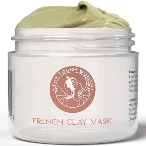 Detox Green Clay Mask for Face - 3-Clay Blend with Kaolin Volcanic Clay - Deep Pore Cleansing, Removes Excess Oil, Tightens Pores - Oil-Free, Paraben-Free
