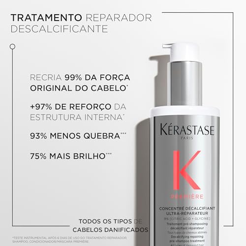 Kerastase Premiere Repair Pre-Shampoo Treatment - Dual-Action for Stronger Hair, Repairs Damage & Calcium Build-Up, 93% Less Breakage, With Citric Acid