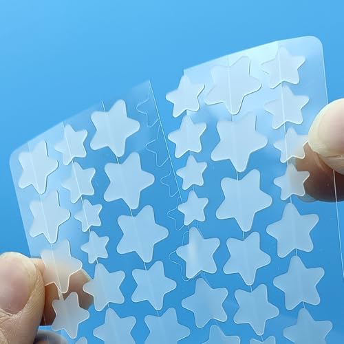 Clear Star Pimple Patches for Face, 153 Count Hydrocolloid Star Acne Patches Invisible, Cute Zit Covers for Face, Spot Stickers with Tea Tree, Salicylic Acid and Cica Oil