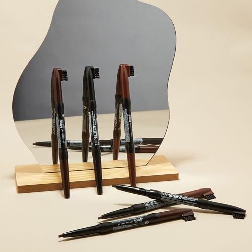 Kiss Eyebrow Pencil Retractable, Coconut Oil, Built-in Brush, Pack of 2