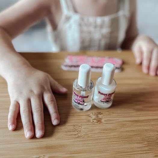 Piggy Paint Nail Polish Set for Kids | Cruelty-Free Basecoat & Topcoat