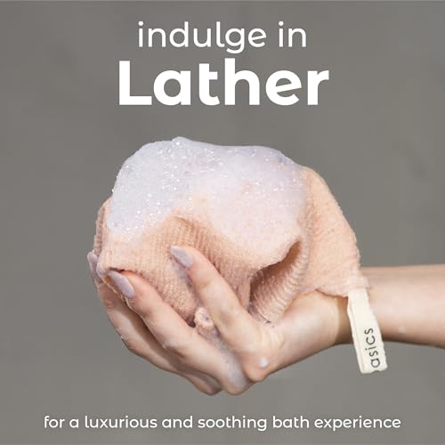 MainBasics Japanese Exfoliating Shower Towel - 3 Pack Nylon Body Scrubber