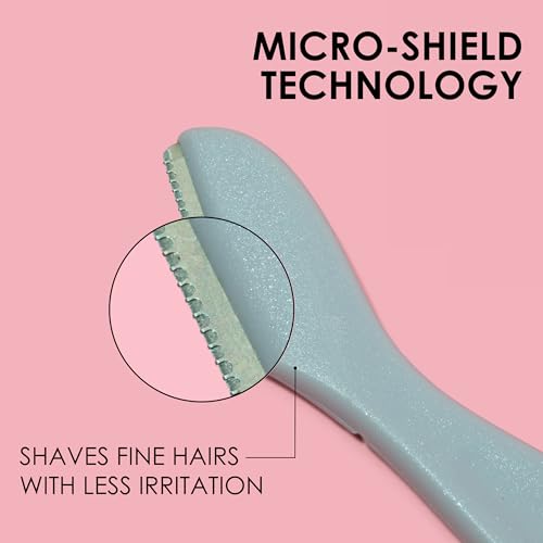 JAPONESQUE Mini Touch Up Razors - Travel Facial Hair Remover Kit for Women, 3 Pieces