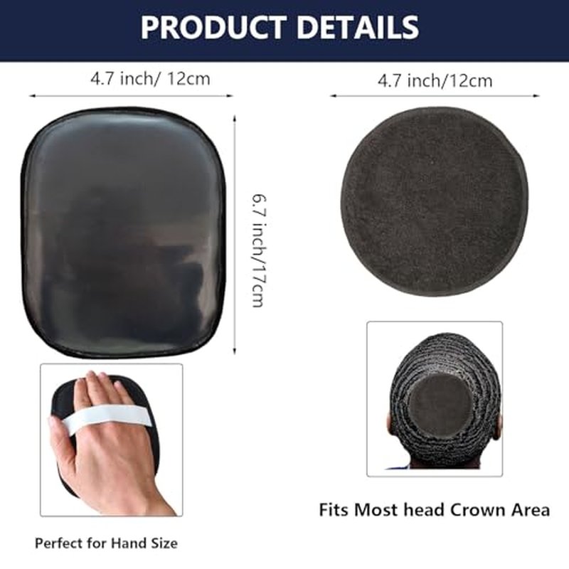 360 Wave Crown Patch & Laydown Pad Set for Black Men