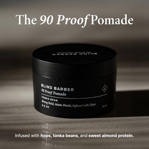 Blind Barber 90 Proof Matte Pomade - Strong Hold, Water-Based, 2.5 Oz