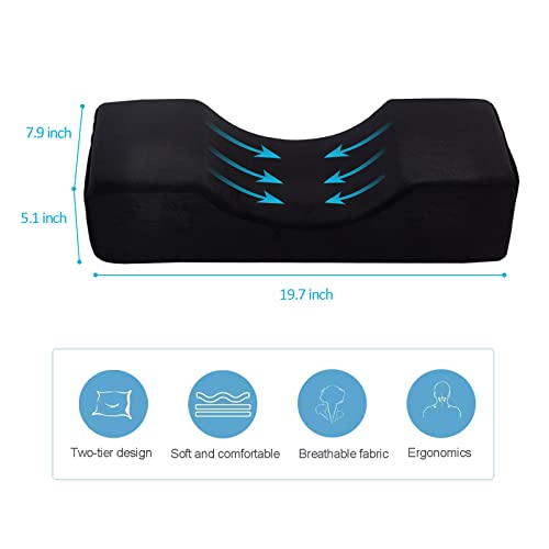 Memory Foam Eyelash Extension Neck Pillow with Pockets