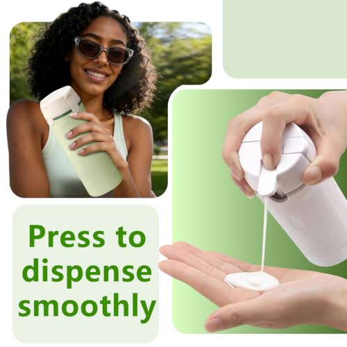 GOJWW 4-in-1 Travel Dispenser Bottles with Labels, Leak-Proof 30ml Each – White