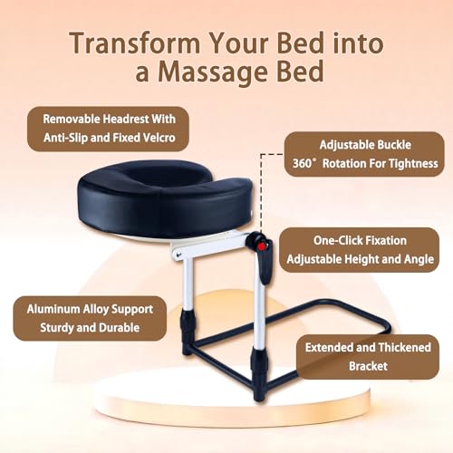 Adjustable Massage Headrest for Bed 6-17in Mattress