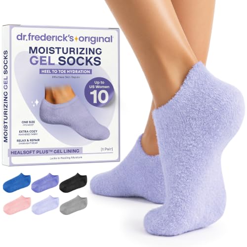 Dr. Frederick's Original Moisturizing Gel Socks Lilac Leisure - Full-Foot Hydrating Foot Cover