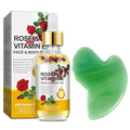Vitamin E Face Oil,Rose Vitamin E Oil with Gua Sha Massage Tools for Face & Body,Organic Rose Oil for Moisturizing and Hydrating-2.02 fl.oz