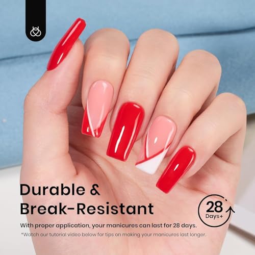 Beetles Square Medium Gel Nail Tips 288Pcs Pre-Etched & No Shaping Needed - A- Square M