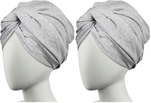 Conair Cotton Hair Towel Wrap, Ultra-Absorbent Hair Plop, Pack of 2
