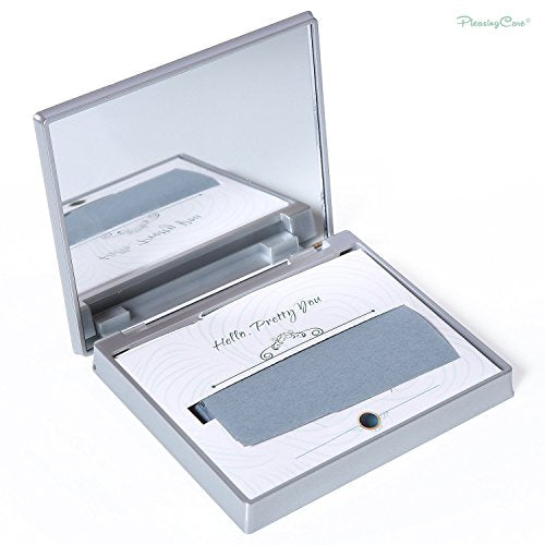 Makeup Mirror with Bamboo Charcoal Oil Blotting Papers - 100 Sheets