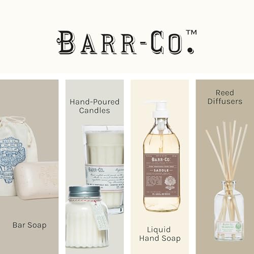 BARR-CO. Original Scent Oatmeal Saddle Triple-Milled Bar Soap, Tranquil Milky Scent with Oat, Vanilla & Vetiver, Shea Moisturizing Soap, All-Natural Soap for Women & Men 10.5 oz