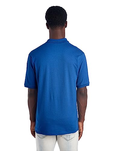 Jerzees Men's SpotShield Stain Resistant Polo Shirts (Short & Long, Short Sleeve-Royal Blue, Small