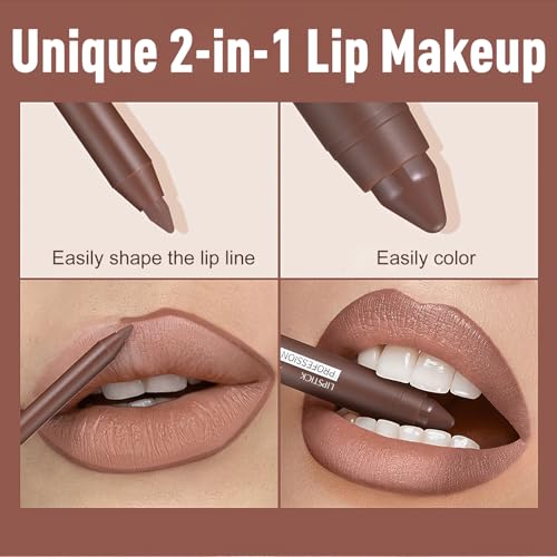 Wugbc Coffee Brown Lip Kit - Liner & Lipstick Set