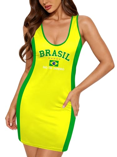 Women's Soccer Sleeveless Mini Tank Dress