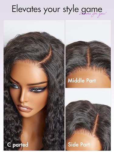 LUVME HAIR 22" Curly Human Hair 5x5 Lace Front Wig Pre-Cut