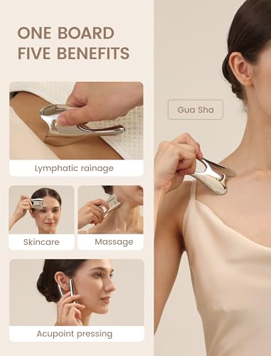 Lemove Gua Sha Tool Stainless Steel Facial Massager