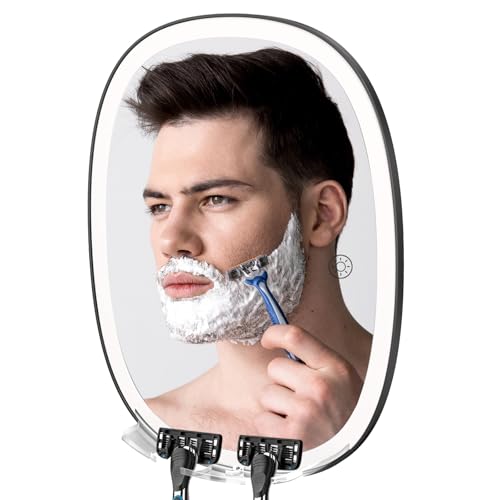 COSMIRROR Fogless Shower Mirror with LED Lights & Razor Holder