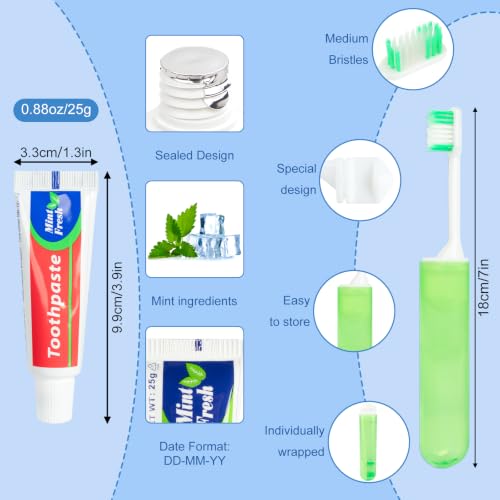 40 Bulk Hygiene Kits with Toiletries in Zip Pouches