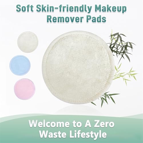 wegreeco 40 Pack Reusable Makeup Remover Pads, Washable Cotton Rounds