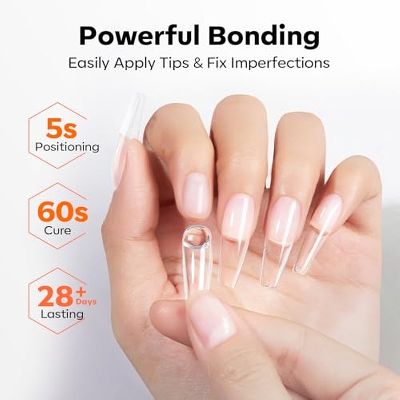 Modelones Gel Nail Glue Kit - 10-in-1 Nail Prep & Primer Set