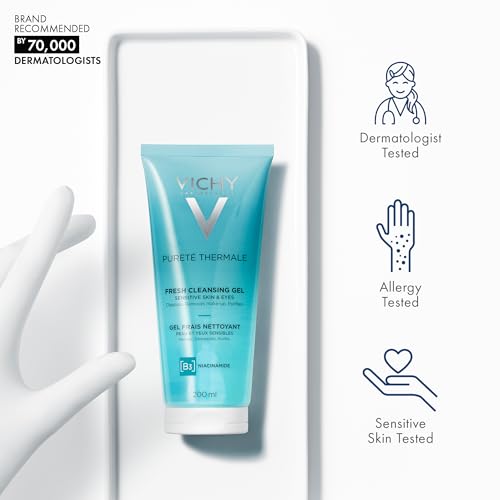 VICHY Purete Thermale Gel Cleanser & Makeup Remover 6.8 Fl Oz - Sensitive Skin