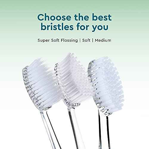 RADIUS Toothbrush Replaceable Brush Heads 2-Count Improve Gum Health & Reduce Gum Issues - Soft Big Head - Pack of 6