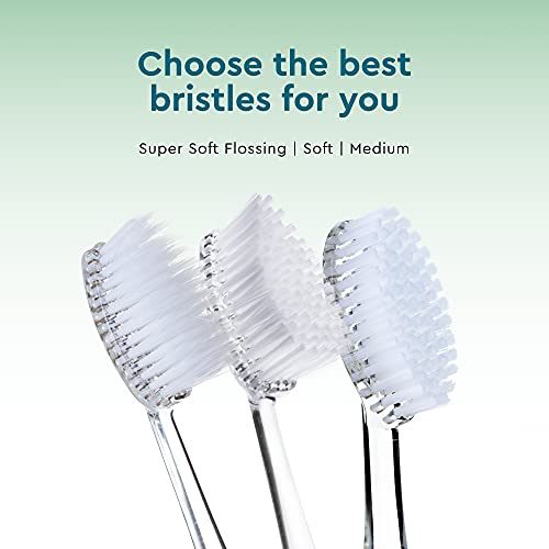 RADIUS Toothbrush Replacement Brush Heads 2-Count Improve Gum Health & Reduce Gum Issues - Medium - Pack of 6