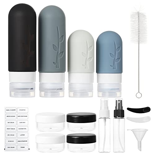 18-Pack TSA Approved Travel Bottles Set with Toiletry Bag