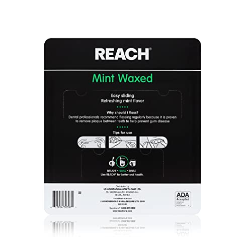 Reach Waxed Dental Floss Mint 55 Yard Plaque Remover
