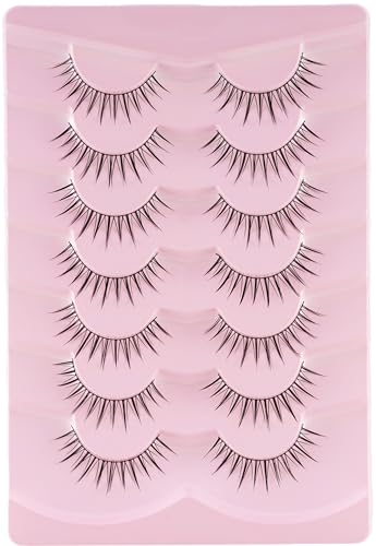 Faux Mink False Eyelashes - 7 Pairs Natural 3D Fluffy Look