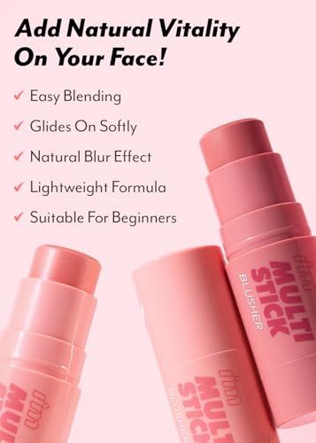 I'M MEME I'm Multi Stick | Blusher Stick for Face | Easy Blending Matte Finish Formula Suitable for Beginners | Blusher 003 Blurry Nude