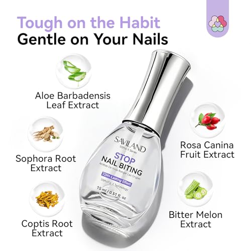 SAVILAND Anti Nail Biting Treatment & Cuticle Repair Polish - 15ml