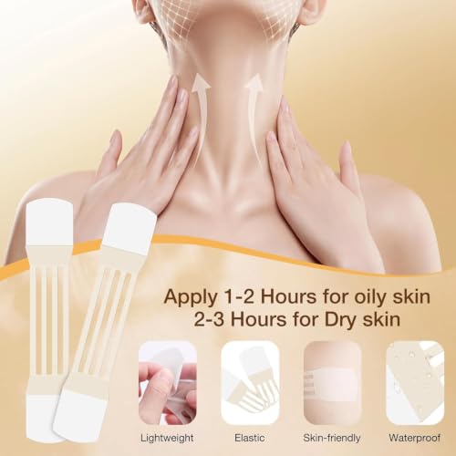 Generic Transparency Face & Neck Lifting Tape Reusable Anti-Aging Neck Strips - Instant Wrinkle Smoothing