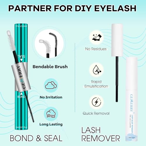 30D+40D Lash Extension Kit 10-18mm Clusters with Bond, Seal & Remover