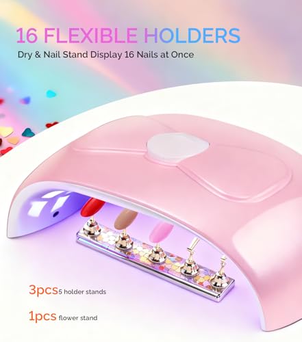 Magnetic Nail Practice Stand Set for Painting Nails - Flower Base & Putty Clay