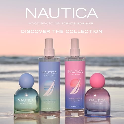 Nautica Rose Island Body Mist - 8.4 Fl Oz, Long-Lasting Women's Fragrance with Lemon, Rose & Musk Notes - Pack of 1