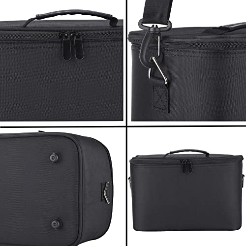 Noverlife Large Capacity Barber Carrying Case with Shoulder Strap, Professional Salon Hair Cutting Scissor Box Durable Hairdressing Tool Storage Bag Portable Hair Styling Makeup Pet Grooming Organizer