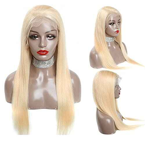 T-part Blonde Human Hair Wigs Human Hair Pre Plucked 13x4x1 T-Part Straight Lace Front Wigs with Baby Hair 150% Density Brazilian Blonde Human Hair Wigs for Black Women Swiss Lace 12''