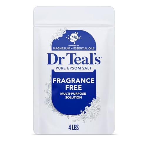 Epsom Salt Magnesium Soak 4 lbs Fragrance-Free Pain Relief Bath Salts - 64 Ounce