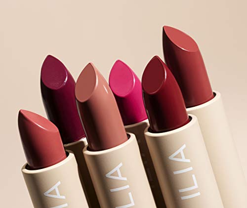 ILIA - Color Block Lipstick | Non-Toxic, Vegan, Cruelty-Free, Hydrating + Long Lasting, No Budge Color with Full Coverage (Rosewood (Soft Oxblood With Neutral Undertones), 0.14 oz | 4 g)